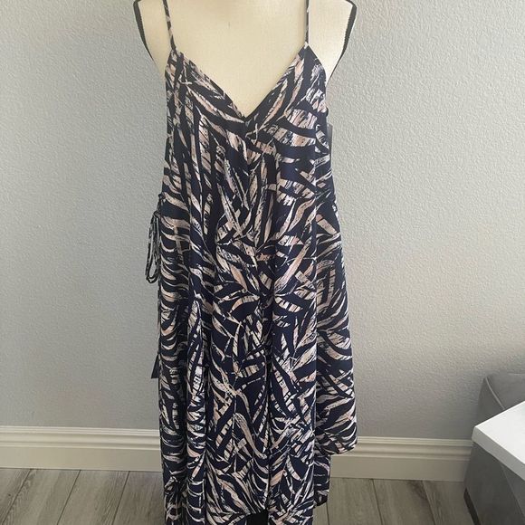 - MIDI Dress with Asymmetrical Hem NWT - Picture 2 of 12